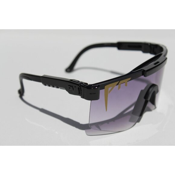 PIT VIPER The Exec Fade Sunglasses Black/Gray Gradient Wrap Single Wide NEW - Picture 5 of 10